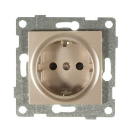 Механизм розетки 1-местн. с/з СП Ugra 16А IP20 250В шампань GUSI С11Р3-027