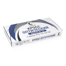 Кросс бокс оптический FO-19-24SC 19дюйм на 24 SC LC duplex со сплайс-кассетой и КДЗС без пигтейлов и