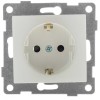 Механизм розетки 1-местн. с/з с з/ш СП Bravo 16А IP20 250В жемчуж. GUSI С10Р4-028