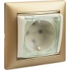 Розетка 1-м СП Valena 16А IP44 2P+E защ. шторки с крышкой немецк. стандарт механизм сл. кость Leg 77