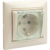 Розетка 1-м СП Valena 16А IP44 2P+E защ. шторки с крышкой немецк. стандарт механизм сл. кость Leg 77
