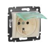 Розетка 1-м СП Valena 16А IP44 2P+E защ. шторки с крышкой немецк. стандарт механизм сл. кость Leg 77