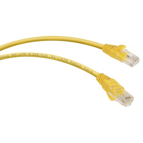 Патч-корд U/UTP кат.5E PC-UTP-RJ45-Cat.5e-3m-YL-LSZH 2хRJ45/8p8c неэкранир. LSZH 3м желт. Cabeus 950