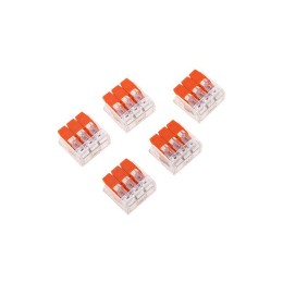 Клемма соединительная компактная рычажковая 3-провод. прозр. (0.14-4кв.мм) (уп.5шт) Rexant 06-0217-A