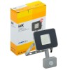 Прожектор светодиодный СДО 07-10Д 10Вт 6500К IP54 с датчиком движ. сер. IEK LPDO702-10-K03