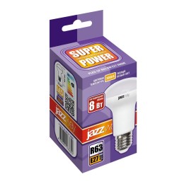 Лампа светодиодная PLED-SP 8Вт R63 3000К тепл. бел. E27 630лм 230В JazzWay 1033642