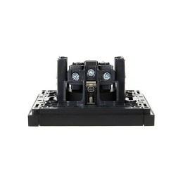 Розетка СП FORTE&PIANO FP116 16А с заземл. без защ. шторок винт. крепл. черн. IEK FP-R11-16-K02