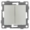 Переключатель проходной 2-кл. СП Bravo 10А IP20 250В для двух цепей механизм жемчуж. GUSI С10В8-028