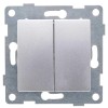 Переключатель проходной 2-кл. СП Ugra 10А IP20 250В для двух цепей механизм серебр. GUSI С11В8-004