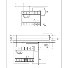 Реле тока PR-611-03 (180-360А ; регулир. задержка отключ.; с выносным ТТ в комплекте 1 модуль; монта