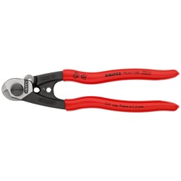 Тросорез компактный L-190мм зоны для обжимки концевых гильз Knipex KN-9561190