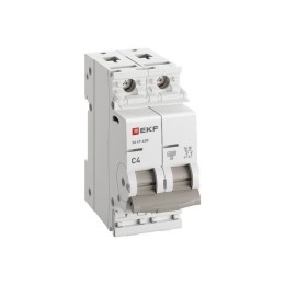 Выключатель автоматический модульный 2п C 4А 6кА ВА 47-63N PROxima EKF M636204C