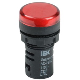 Лампа светосигнальная AD22DS d22мм 24В AC/DC красн. KARAT IEK BLS10-ADDS-024-K04