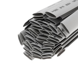 Трубка термоусадочная 15.0/7.5мм сер. 1м (уп.50шт) Rexant 21-5010