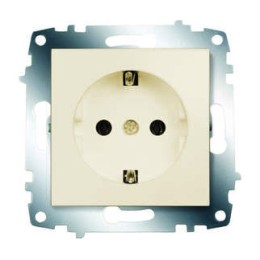 Розетка 1-м СП 1мод. Cosmo 16А IP20 с заземл. механизм крем. ABB 619-010300-217