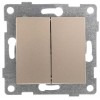 Переключатель проходной 2-кл. СП Bravo 10А IP20 250В для двух цепей механизм шампань GUSI С10В8-027