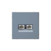 Розетка компьютерная 2-м ArtGallery RJ45 + RJ45 кат.5E механизм грифель SE GAL000785