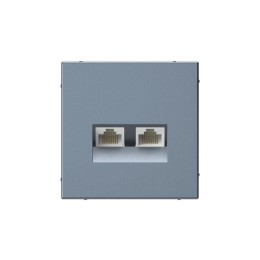 Розетка компьютерная 2-м ArtGallery RJ45 + RJ45 кат.5E механизм грифель SE GAL000785