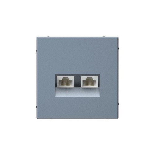 Розетка компьютерная 2-м ArtGallery RJ45 + RJ45 кат.5E механизм грифель SE GAL000785