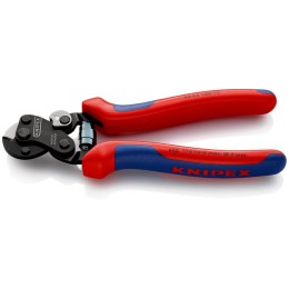 Тросорез компактный для реза шинного корда с пружиной L-160мм черн. Knipex KN-9562160TC