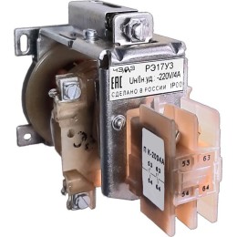 Реле напряжения РЭ-17-110В (вкл. обм.) 16А (удерж. обм. тока) 2"З"+2"Р" ЧЭАЗ A8119-77945315