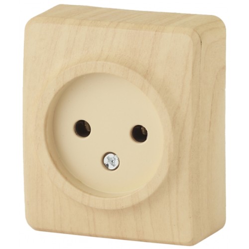 ЭРА 11-2201-11 Розетка 2P, 16АХ-250В, ОУ, Эксперт, Сосна