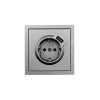 Розетка 1-мест. с/з+USB разъем СП ZIMA IP20 сер. матов. LEZARD 704-7488-181