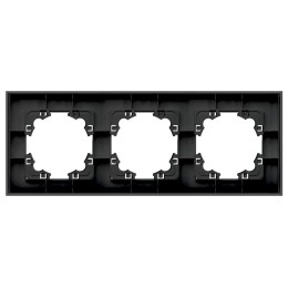 Рамка 3-м Афина стеклянная графит UNIVersal 2256