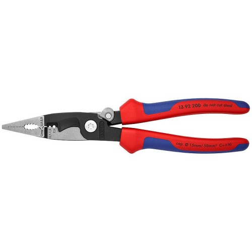 Клещи электромонтажные 6-в-1 L-200мм Knipex KN-1392200SB