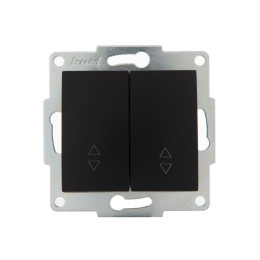 Переключатель проходной 2-кл. 1п СП Karina 10А IP20 механизм черн. бархат LEZARD 707-4288-106