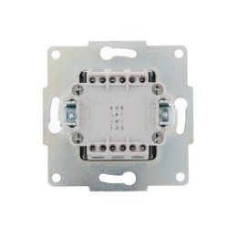 Переключатель проходной 2-кл. 1п СП Karina 10А IP20 механизм черн. бархат LEZARD 707-4288-106