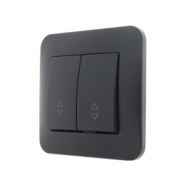 Переключатель проходной 2-кл. 1п СП Karina 10А IP20 механизм черн. бархат LEZARD 707-4288-106