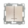 Выключатель 2-кл. СП Bravo 10А IP20 250В с индикацией механизм шампань GUSI С10В28-027