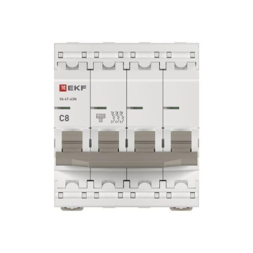 Выключатель автоматический модульный 4п C 8А 6кА ВА 47-63N PROxima EKF M636408C