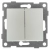 Выключатель 2-кл. СП Bravo 10А IP20 250В механизм жемчуж. GUSI С10В2-028