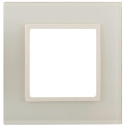 Рамка 1-м 14-5101-02 стекло Elegance сл. кость+сл. кость ЭРА Б0059167