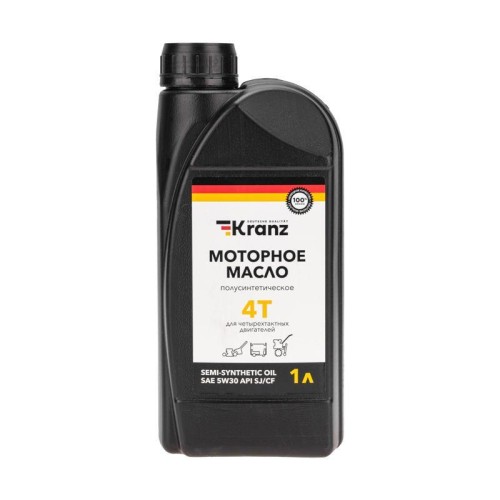 Масло моторное полусинтетическое для 4х-тактных двигателей SAE 5W30 1л Kranz KR-16-1299