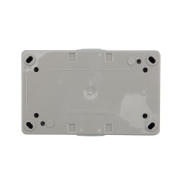 Блок ОП 2 розетки горизонт. INDUSTRIAL с заземл. керамика IP54 сер. Kranz KR-78-0614