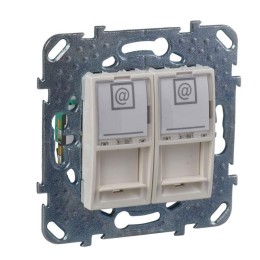 Розетка компьютерная 2-м СП Unica RJ45 кат.5E механизм беж. SchE MGU5.2020.25ZD
