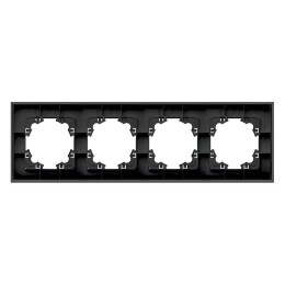 Рамка 4-м Афина стеклянная графит UNIVersal 2257