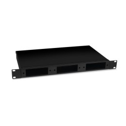 Кросс бокс оптический FO-19-3FP-BK 19дюйм 1U на 3 адаптерные панели черн. Cabeus 10799c