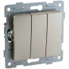 Выключатель 3-кл. СП Bravo 10А IP20 250В механизм шампань GUSI С10В3-027