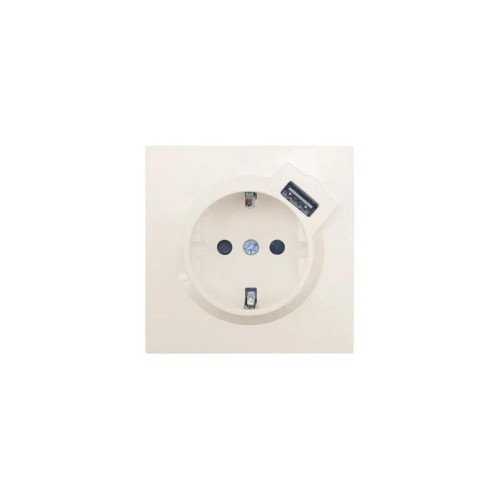 Розетка 1-мест. с/з+USB разъем СП ZIMA IP20 слон. кость LEZARD 704-9088-181