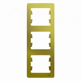 Systeme Electric Glossa Фисташковый Рамка 3-ая, вертикальная