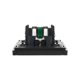 Розетка СП FORTE&PIANO FP113 16А с заземл. защ. шторки безвинт. крепл. черн. IEK FP-R14-16-1-K02