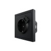 Розетка 1-мест. с/з+USB разъем СП ZIMA IP20 черн. бархат LEZARD 704-4288-181