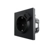 Розетка 1-мест. с/з+USB разъем СП ZIMA IP20 черн. бархат LEZARD 704-4288-181