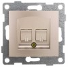 Механизм розетки компьютерной RJ45 1-местн. СП Ugra шампань GUSI С11К1-027