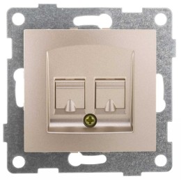 Механизм розетки компьютерной RJ45 1-местн. СП Ugra шампань GUSI С11К1-027