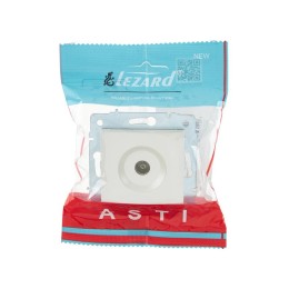 Розетка телевизионная оконечная TV СП ASTI IP20 механизм жемчуж./бел. перламутр. LEZARD 7081-3088-13